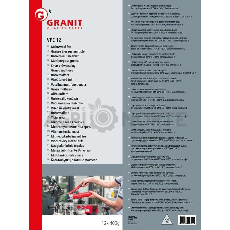 PU12 UNSOARE MULTIFUNCTIONALA KL2K 400G – GRANIT