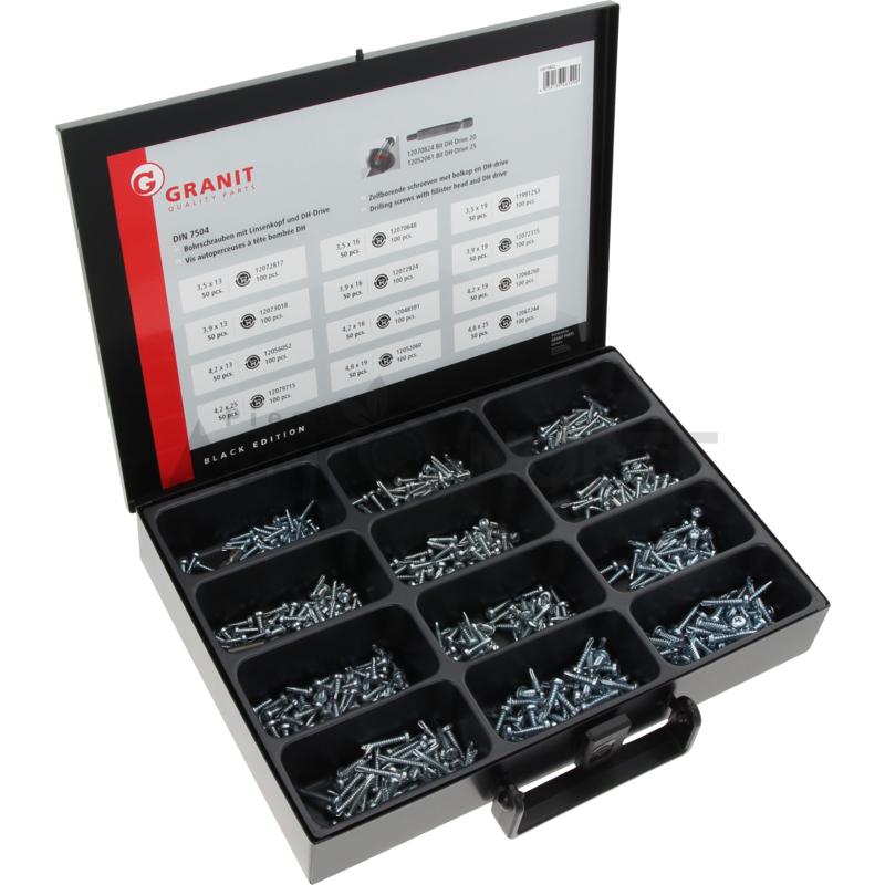 Sortiment suruburi autoforante DH-Drive – GRANIT BLACK EDITION