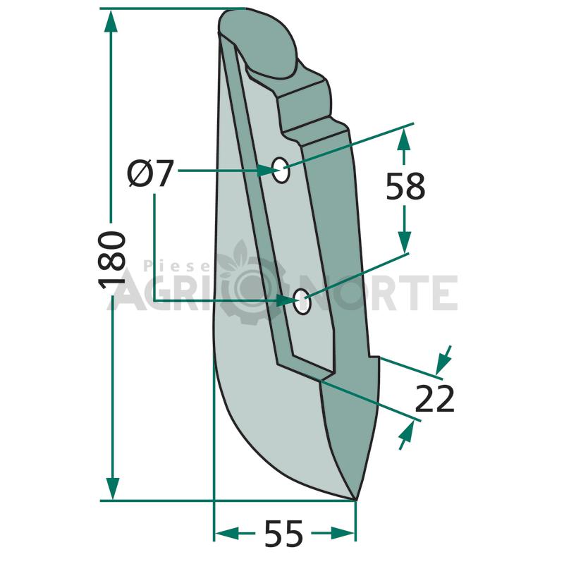 Brazdar patina pentru semanatoare - GRANIT - imagine 2