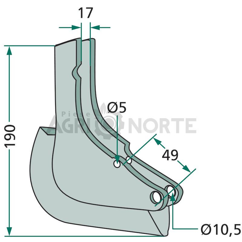 Brazdar patina pentru semanatoare - GRANIT - imagine 2