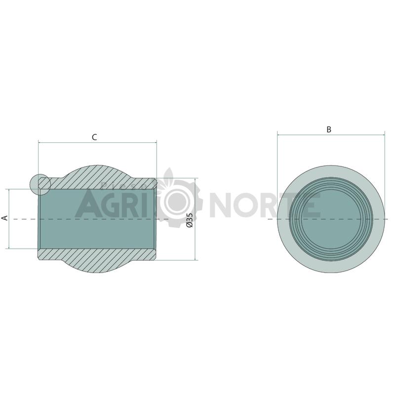 HEAVY DUTY Bila tirant central - GRANIT - imagine 2