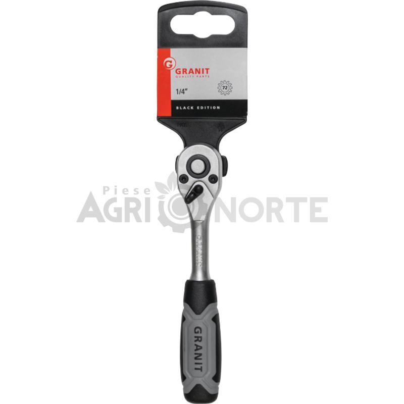 Clichet reversibil de 1/4", 72 de dinti - GRANIT BLACK EDITION - imagine 2