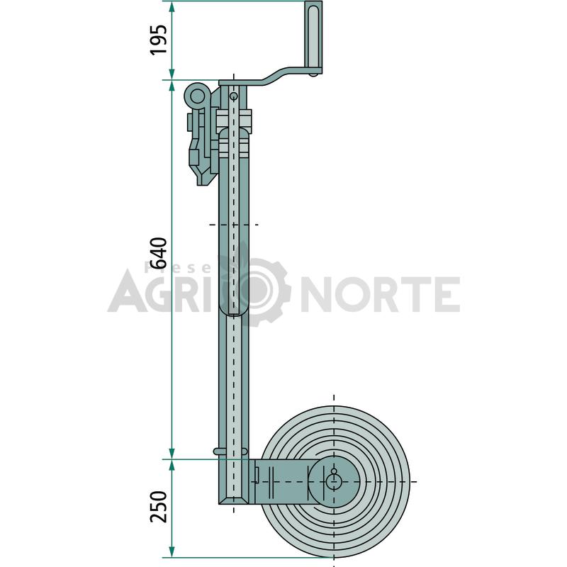 Roata sprijin cu roata 200x50 - AL-KO - imagine 2