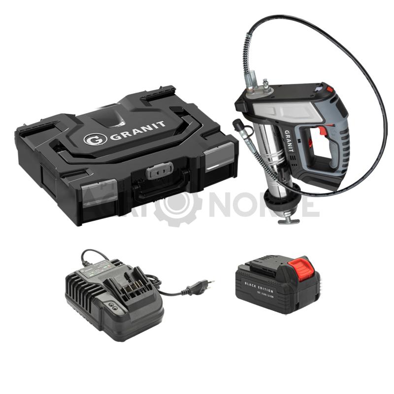 Set pompa de gresare cu acumulator – GRANIT BLACK EDITION