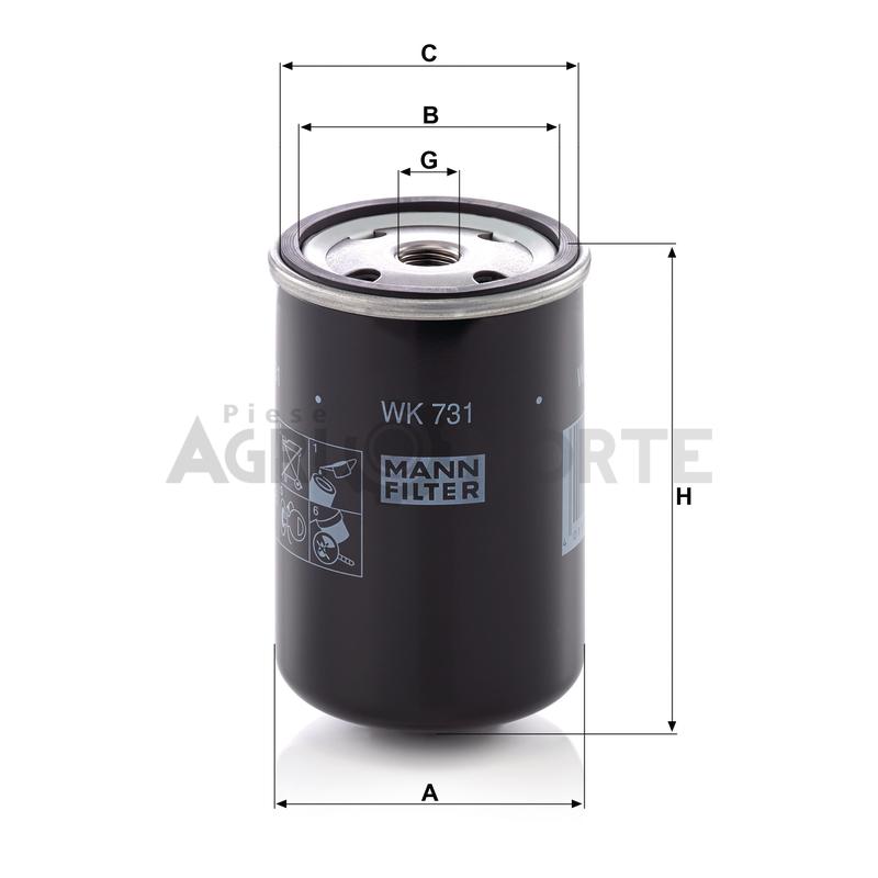 Filtru combustibil – MANN FILTER