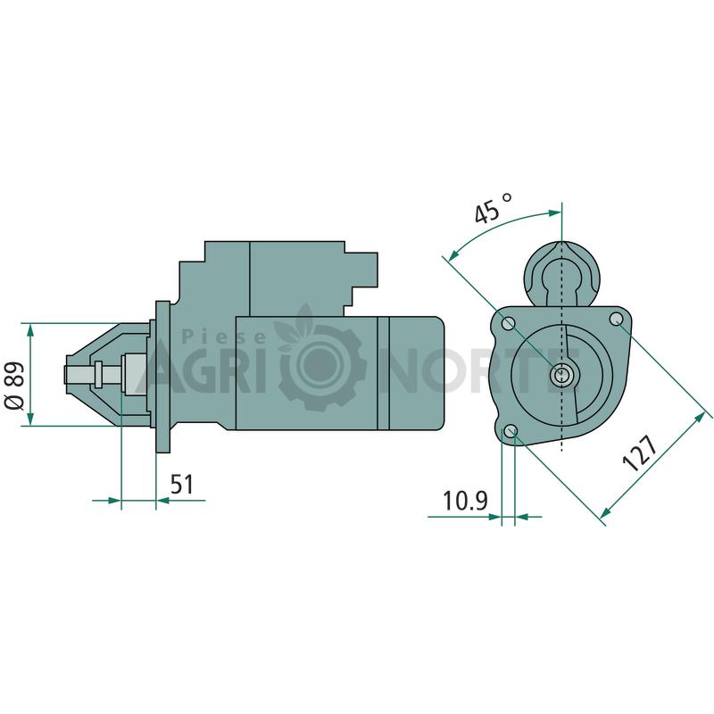 DEMAROR CUTIE DE VITEZE 12 V / 3,2 KW - MAHLE - imagine 2
