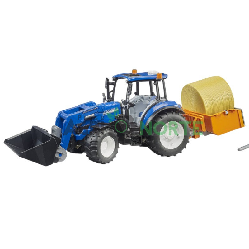 Bruder New Holland T5.120 cu încărcător frontal