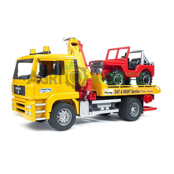 Bruder Camion tractare si masina de teren MAN TGA