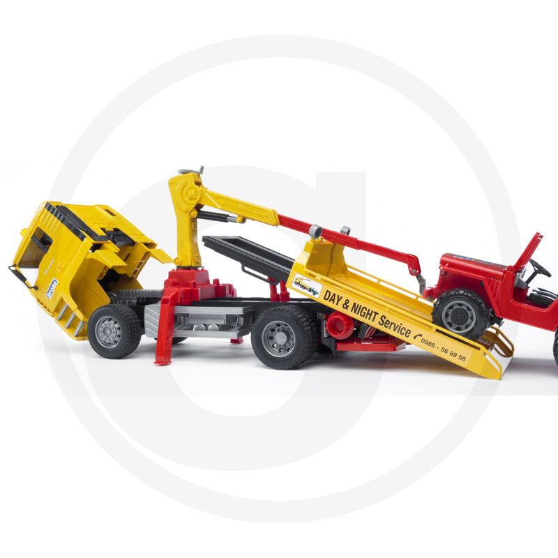 Bruder Camion tractare si masina de teren MAN TGA - imagine 2
