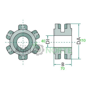GRANIT Pinion de lant-Mengele-8x31-fi40 - imagine 2